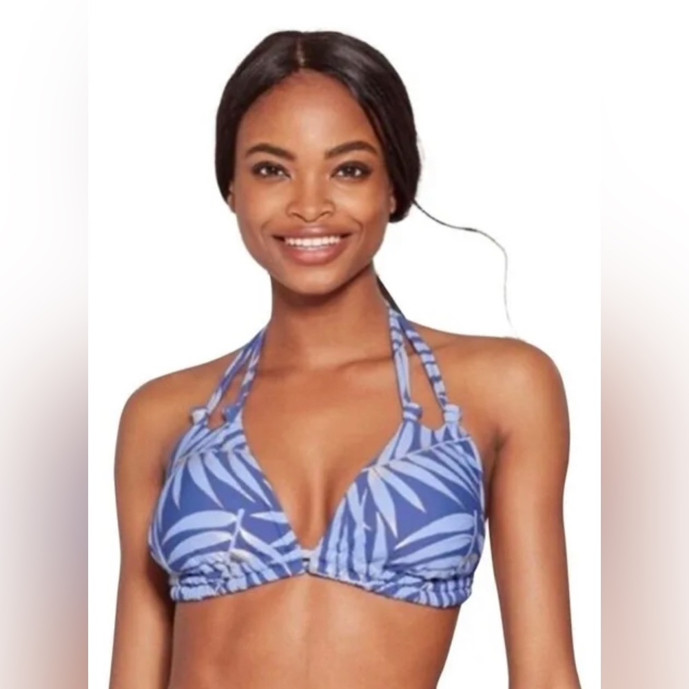 Xhilaration - Knotted Triangle Bikini Top Blues with flecks of Silver La…